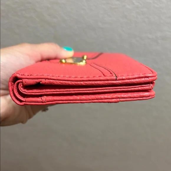 Michael Kors Light/Soft Red Leather Wallet - Picture 4 of 14